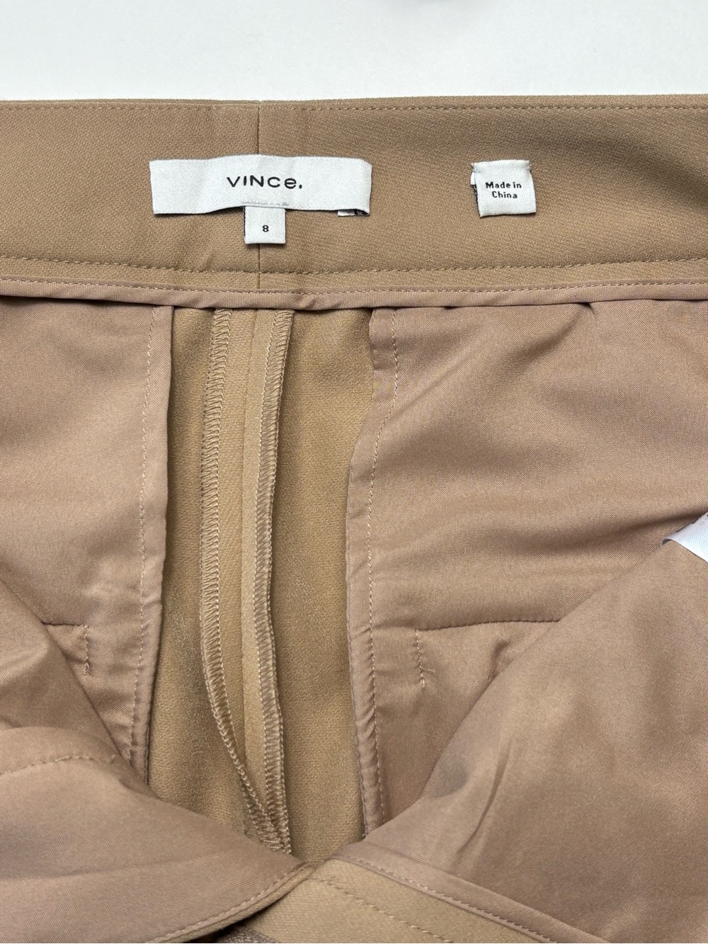 Vince Pecan Tapered Stovepipe Knit Trousers Pants Size 8 - Picture 8 of 11